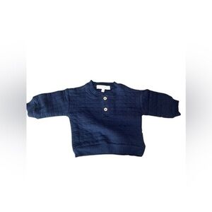 Rachel Zoe Blue Pullover Sweater with Puffy Sleeves